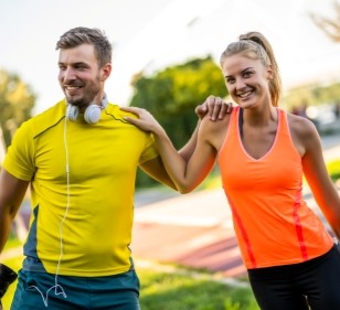 Healthy active woman enjoying improved energy wellness and vitality after hormone optimization therapy